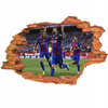 Naklejka na ścianę 3D FC Barcelona Messi radość po strzelonej bramce 90 cm na 60 cm