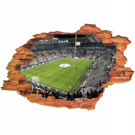 Naklejka na ścianę 3D Juventus mecz ligi mistrzów 90 cm na 60 cm 