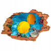 Naklejka na ścianę 3D Rafa Koralowa baśniowe rybki w głębiach morskich 90 cm na 60 cm