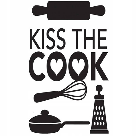 Naklejka na ścianę Do Kuchni kiss the cook 75 cm na 45 cm