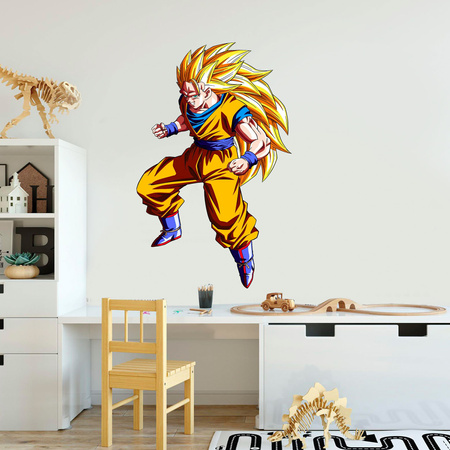 Naklejka na ścianę DRAGON BALL Goku ssj3 90 cm na 60 cm