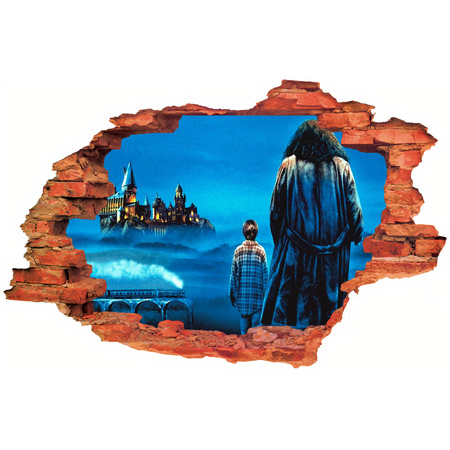 Naklejki na ścianę 3D Harry Potter z Rubeus Hagrid 90 cm na 60 cm 