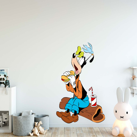 Naklejka na ścianę Goofy na śniadaniu z ptaszkiem 90 cm na 60 cm